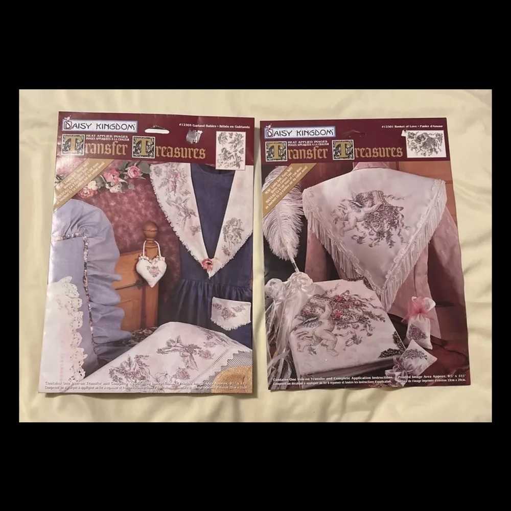 Vtg Daisy Kingdom Transfer Treasures Iron On Heat Images Angels & Cherubs Lot 2